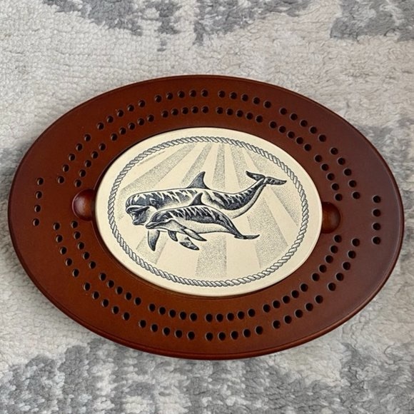 Travel Cribbage Game Board Hand Etched - Picture 1 of 7
